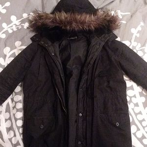 Express Parka Faux Fur Hood